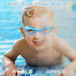 Freela 2 Pack Kids Swim Goggles for 3-14, Toddler Boys Girls Swimming Goggles Anti Fog UV Protection No Leaking