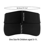 Topbuti Kids Girls Boys Visor Sports Athletic Sun Visor Hats Adjustable Cotton Tennis Golf Visor Hat Beach Hat Baseball Cap (Black)