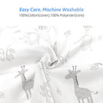 LAT Nursing Pillow for Breastfeeding,100% Cotton Removable Cover,Ergonomic Breast Feeding Pillows for Mom and Baby,Machine Washable(Giraffe & Elephant)