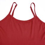 GINKANA Maternity Dresses Adjustable Spaghetti Strap Dresses Solid Sleeveless Cami Dress Knee Length Daily Wearing for Pregnant Woman,Red,S