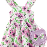 Mioglrie Baby Girl Clothes Newborn Dress Summer Toddler Girls' Clothing Casual Sundress with Cute Bag Infant Outfits