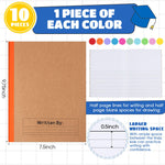 Henoyso 10 Pack Primary Composition Notebook, 9-3/4" x 7-1/2", Kids Primary Journal, K-2 Writing Notebook for Kids Student Draw Write Story Journal Half Blank Books(Stylish Color)