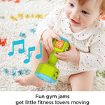 Fisher-Price Baby & Toddler Toy Laugh & Learn Countin’ Reps Dumbbell Rattle with Learning Lights & Music for Infants Ages 6+ Months