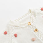 Simplee kids Baby Sweater Valentine's Day Cardigan Embroidery Knit Coat for Winter Spring for 12-18 Months