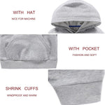 Baby Kids Boy Girl Solid Casual Pocket Hoodie Sweatershirt Long Sleeve Pullover Tops 1-6T