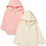 Amazon Essentials Unisex Toddlers and Babies' French Terry Zip-Up Hoodie, Multipacks