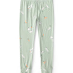 Carter's Neutral PurelySoft Long-Sleeve 2-Piece Pajamas, Green Bunny, 3T
