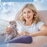 Meiz Pregnancy Pillows, Cooling Pregnancy Pillows for Sleeping, Maternity Pillow for Tall Pregnant Woman, Pregnancy Body Pillow with Cooling Jersey Cover, Apricot