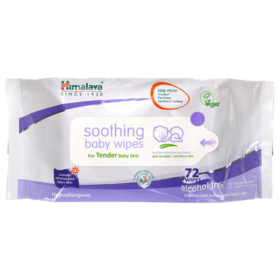 Himalaya soothing baby wipes packaging on a white background