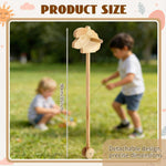 BrightRow Wood Hobby Horse for Kids Handcrafted Stick Horse Toy with Wood Wheels 36 Inches Cowboys Stick Pony for Kids Toddlers Preschoolers Knights Explorers