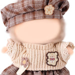Plush Dolls Clothes Set, 6.7 inch Designer Doll Clothes Plush Toy Skirt Sweater Hat Dress Outfit Cute Soft Accessories for Collection Display