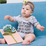 Loveternal Baby Girl Boy Clothes 6-9 Months Cute Outfits Romper Baby Stuff Mind on My Mommy Announcement Unisex Newborn Music Aunt Jumpsuit Short Sleeve Bodysuits Shower Gift