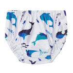 Durio Reusable Swim Diapers for Baby Toddler Newborn Washable Water Diapers for Swimming Beach Essentials A-White Whale 3-6 Months