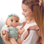 Sam 15" Realistic Soft Body Baby Doll with Open/Close Eyes with Bottle, Pacifier, Headband, & Mint Outfit, Ages 18M+
