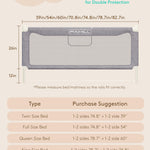 FAMILL Bed Rail for Toddlers, Foldable Toddler Bed Rails Suitable for Queen/King/Full/Twin Size, Grey, 78.7", 1 Side