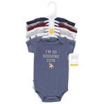Hudson Baby Unisex Baby Cotton Bodysuits, Boy Dogs, 3-6 Months