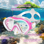 Kids Snorkel Set for Boys Girls Youth Junior Age from 5-13 Years Old Upgraded Dry Top Snorkel Mask Snorkeling Gear with Carrying Bag for Pool Swimming Diving Water Park Beach Vacation