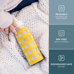 Lifefactory 9-Oz Glass Baby Bottle with Stage 2 Nipple and Protective Silicone Sleeve Mango