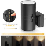 L LOHAS LED Night Light Plug in, Modern Night Lights Plug into Wall, Dusk to Dawn Sensor, Soft White 3000K, 0-100LM Adjustable Brightness, Dimmable Night Lights for Hallway Bedroom Stairway, 2 Pack