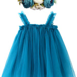 BGFKS Layered Tulle Tutu Dress for Toddler Girls,Baby Girl Rainbow Tutu Princess Skirt Set with Flower Headband.