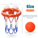 Bath Toys – Bathtub Basketball Hoop for Toddlers, Kids, Boys and Girls | 4 No-Hole Balls & Strong Suction Cups | Fun Basketball Bath Toy for Toddlers