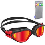 OMID Kids Swim Goggles, P2mini Polarized Swimming Goggles Comfortable for Age 6-14