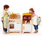 Hape Gourmet Kitchen Kid's Wooden Pretend Play Kitchen Set |Sink, Stove, Baking Oven, Cabinet, Turnable Knobs & Spice Shelf