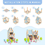 Dollox Dollhouse Creative Building Blocks, 233-Piece 3D Princess Castle Building Toy Set DIY Blocks Toys Montessori Toy Gifts for Age 5 6 7 8 Year Old