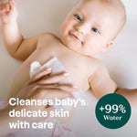 ATTITUDE Baby Water Wipes, EWG Verified, Safe for Newborns, Unscented & Fragrance-Free, 99% Water, Gentle & Hypoallergenic, Vegan & Dermatologically Tested, Travel Pack with Hard Lid, 72 Count
