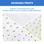 Delta Children 100% Cotton Flannel Baby Receiving Blankets for Girls and Boys – 30x30 Inches (Pack of 4), Safari Friends