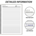 Deokke Spiral Notebook,Hardcover Journal Wide Ruled Spiral Notebook,A5 5.5 x 8.3 Inch,80GSM Thick Paper 60 Sheets 120 Pages for Girls Women School Office Aesthetic Cute-Bear