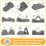 zefinot Modular Kids Play Couch 10PCS – Convertible Kids Sofa & Toddler Play Couch with DIY Foam Pieces for Imaginative Play, Climbing & Relaxation for Playroom, Bedroom, Nursery & Living Room
