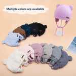 Duoyeree Baby Winter Hat Earflap Cotton Lining Knit Beanie Cap for Toddler Girl Boy (0-6 month, Grey)
