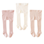 SeastarryX Baby Tights Cable Knit Tights Toddlers Leggings Seamless Stockings Pantyhose Infants 3 Pack (1-2T,off-white+pink+apricot)