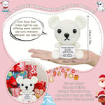 Emotional Support Crochet Polar Bear Plush Cute Positive Crochet Animals with Messages Small Handmade Cheer Up Gifts for Women Girls Sister Friends Birthday Stuffed You're Awesome Gift