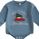 MERSARIPHY Baby Christmas Clothes Baby Boy Girl Sweatshirt Romper Santa Baby Romper Tops Fall Winter Outfits