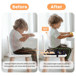 wooshwa Toddler Booster Seat for Dining Table, Kids Booster Seat for Kitchen Chair with Non-Slip Bottom, Portable Detachable Washable Increasing Cushion with 2 Adjustable Straps (Universe)