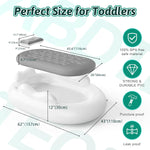 Inflatable Toddler Travel Bed Kids Air Mattress with Safety Sides Portable Blow Up Mattress with Bumpers & Pump for Camping, Travel, Home-Grey 60 Inch