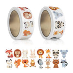2 Roll Animal Stickers for Kids,1 Inch Cute Reward Sticker in 16 Patterns,Teacher Supplies for Classroom,Incentives Sticker Bulk for Kids,1000 Pcs Motivational Stickers for Party Favors