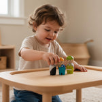 PlanToys Wooden 4 Piece Service Crew (6268) | Sustainably Made from Rubberwood and Non-Toxic Paints and Dyes