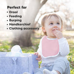 8-Pack Organic Baby Bibs for Boys, Girls - Soft Cotton Drooling and Teething Baby Bibs, Baby Girl Bibs, Baby Boy Bibs, Baby Drool Bibs for Baby Girl, Boy, Newborn Infant Bibs (Muted Pastel)