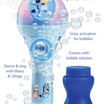 BLUEY Dance Mode Bubble Machine and Toy Microphone | Bluey Toy for Baby, Toddlers and Kids | Includes Bubble Solution