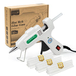 SHJADE Mini Hot Glue Gun Kit with 30 Glue Sticks - Fast Preheating Hot Melt Gun, High Temp for School Crafts DIY Arts and Quick Home Repairs(White)