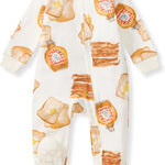 Burt's Bees Baby Baby Girls Pajamas, Zip Front Non-Slip Footed Sleeper Pjs, 100% Organic Cotton