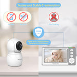 Baby Monitor with Camera and Audio, 4.3'' Video Baby Monitor No WiFi with 1000ft Long Range and 30-Hour Battery, Remote Pan-Tilt-Zoom, Night Vision, ECO Mode, 2-Way Talk