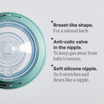 Tommee Tippee Natural Start Anti Colic BPA Free Silicone Baby Bottles, 5oz, Newborn 0+ Months, Silicone Feels Like Mother's Skin, Slow Flow Breast-Like Teat, Pack of 2