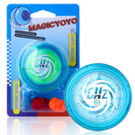 MAGICYOYO Toys Looping Yo-Yo, D1 Responsive Beginner Yoyo with Strings, Plastic Body Great for String Tricks for Advance Players to Perform Like Pros + Extra 3 Strings -Glitter Crystal Green