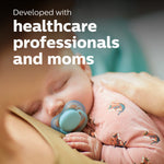 Philips AVENT Ultra Air Nighttime, 6-18 Months Pacifier, Pink, Pack of 4, SCF376/44