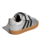 adidas Unisex-Baby VL Court 3.0, Silver Metallic/Black/Solid Grey, 5.5