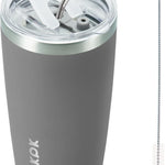 BJPKPK 30oz Stainless Steel Tumbler Color Block Insulated Tumblers Cup with Lid and Straw, Double Walled Travel Coffee Mug,Mint